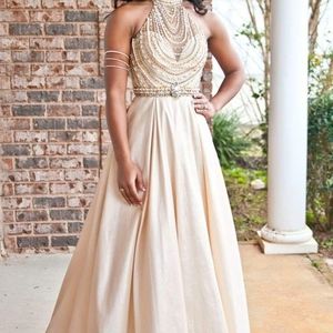 Champagne beaded dress